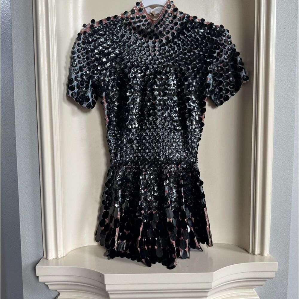 Born in Stockholm Melanie Metallic Party Dress Svart Size Large